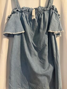 7 For All Mankind Light Blue Denim Mini Dress NWT